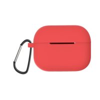 Szilikon tok Airpods Pro 2 készülékhez karabinerrel - Piros