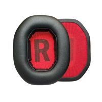 Pótló fülpárnák Logitech G-Pro X2 - Fekete piros belsővel, bőr