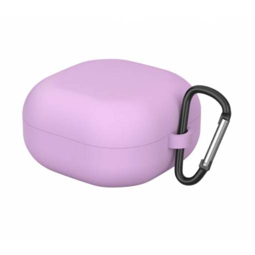 Foto - Szilikon tok Samsung Galaxy Buds 2, Live és Pro készülékhez karabinerrel - Lila