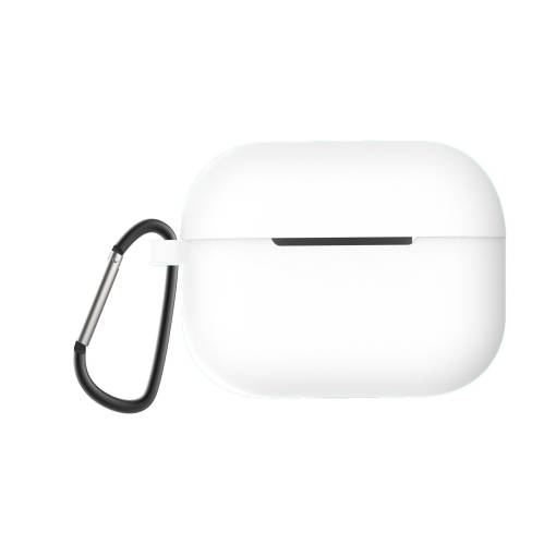 Foto - Szilikon tok Airpods Pro 2 készülékhez karabinerrel - Fehér
