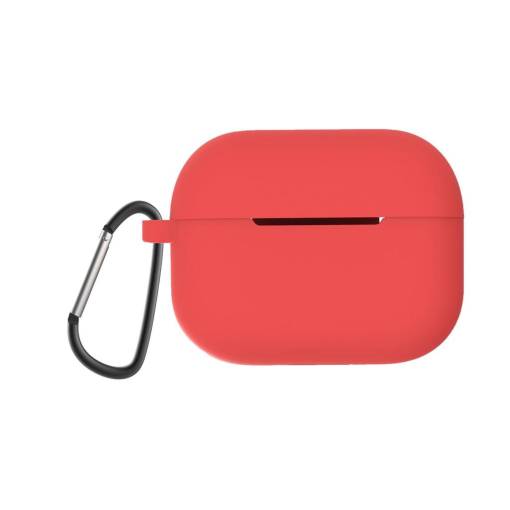 Foto - Szilikon tok Airpods Pro 2 készülékhez karabinerrel - Piros