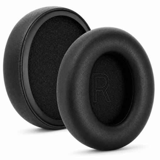 Foto - Razer Kraken V4, V4X, V4 Pro fülhallgatókhoz való csere fülpárnák - fényes fekete, bőr